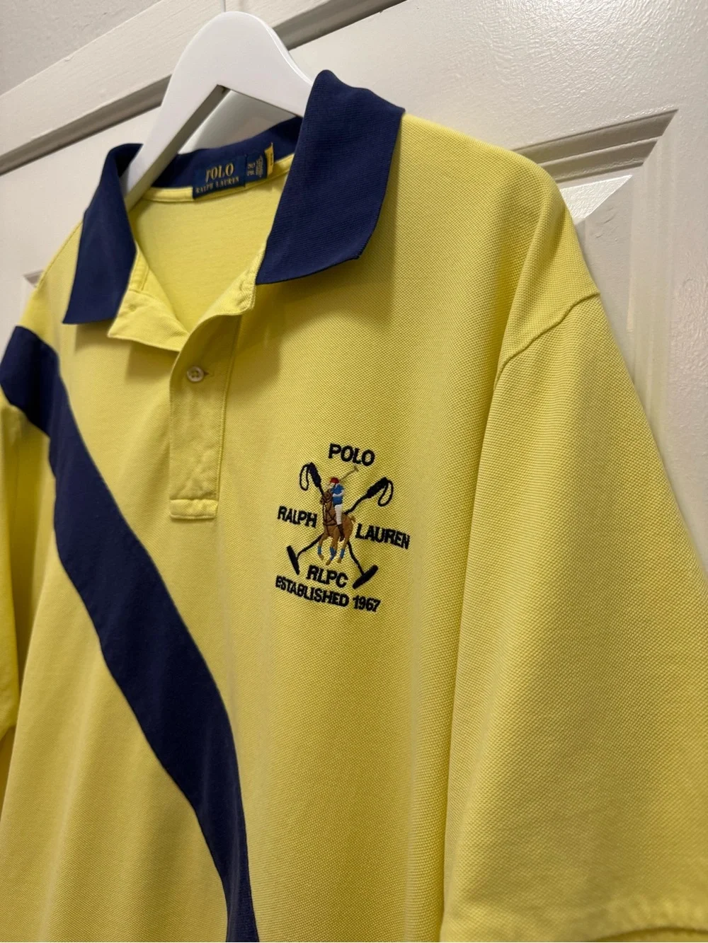 Polo Ralph Lauren Color Block Polo in Yellow